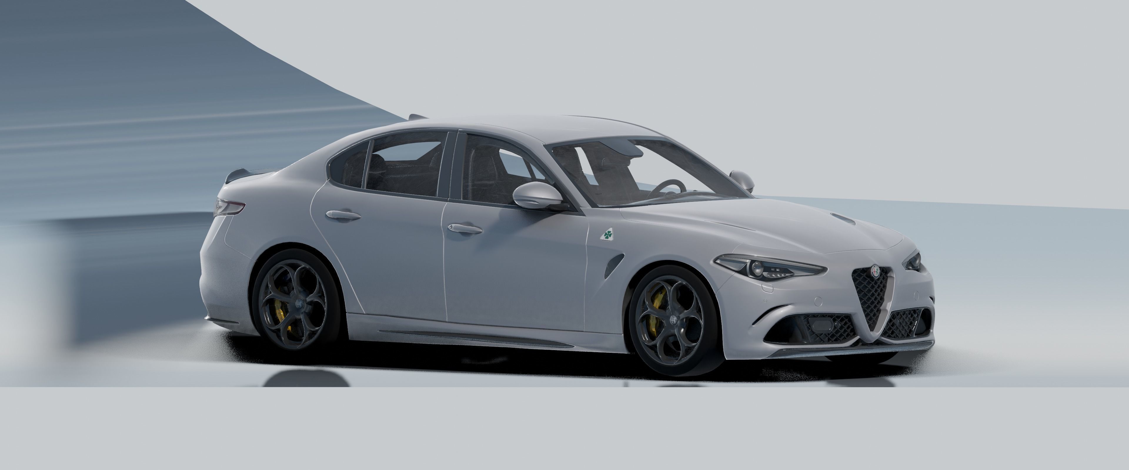 Alfa Romeo Giulia Quadrifoglio- Photorealistic Low-poly 3D model_30