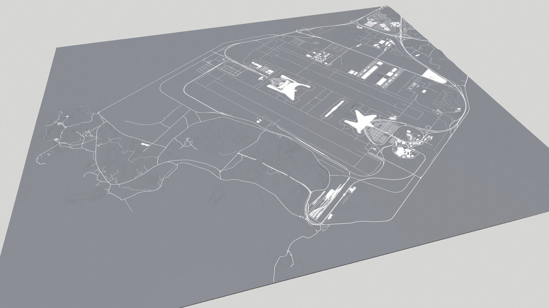 Incheon International Airport Seoul South Korea 3D model_9