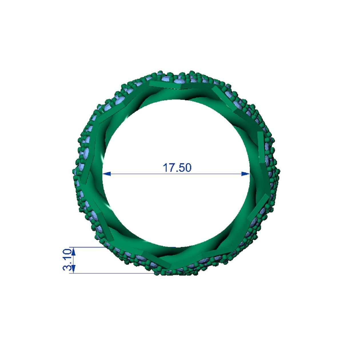 CUBAN RING 3D print model_11