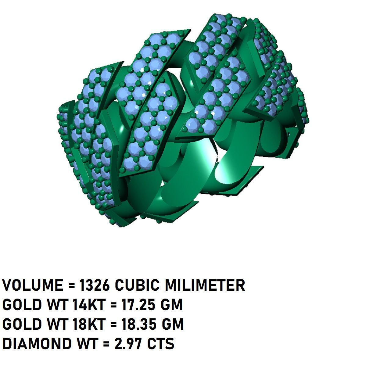 CUBAN RING 3D print model_13