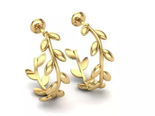T olive leaf earring