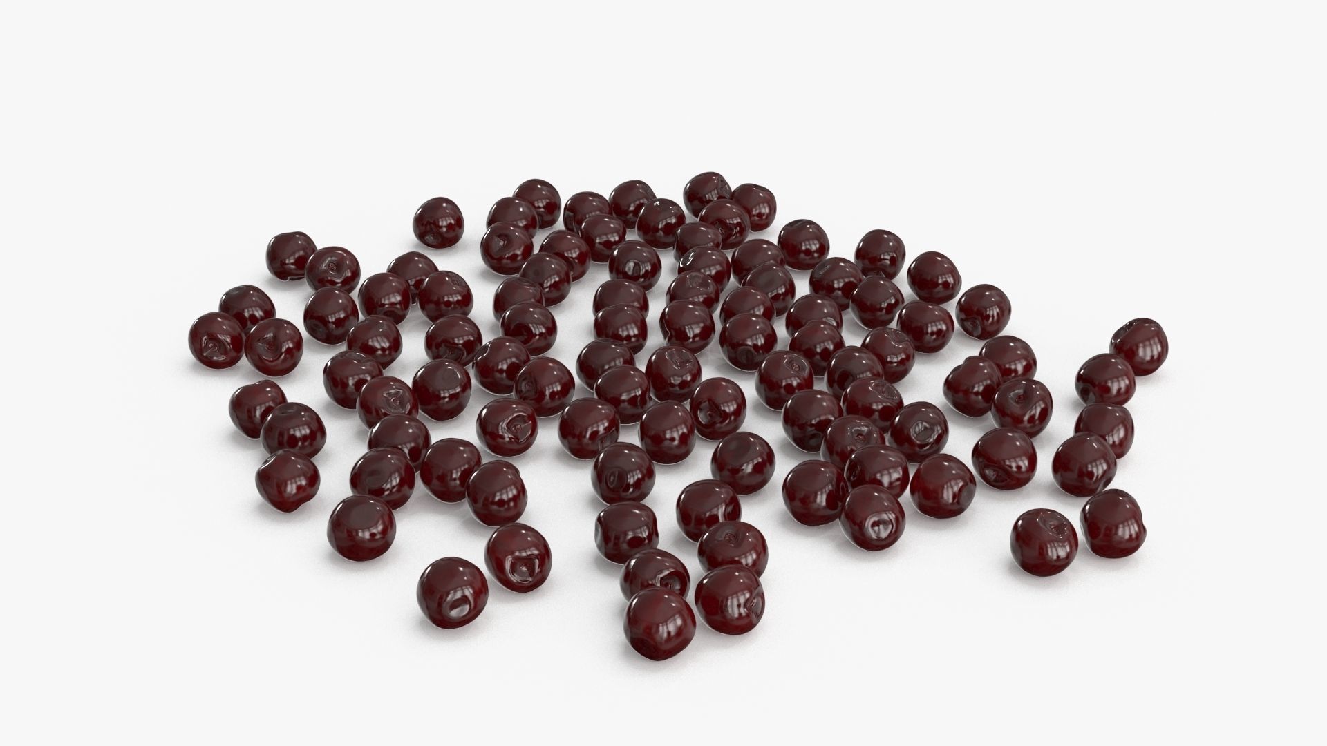 Cherry Heap Low-poly 3D model_8