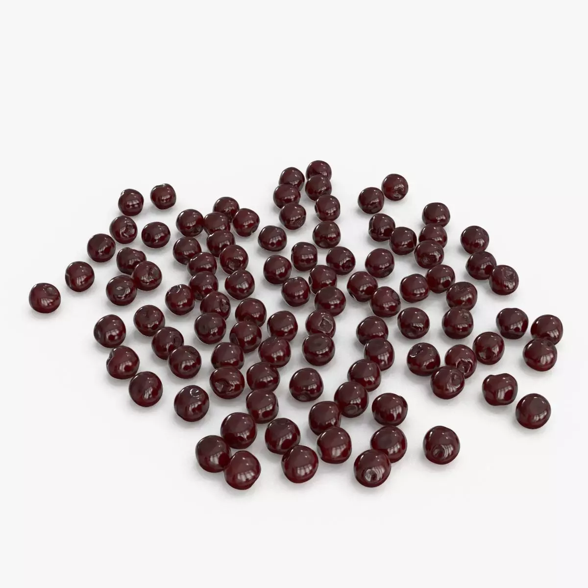 Cherry Heap Low-poly 3D model_0