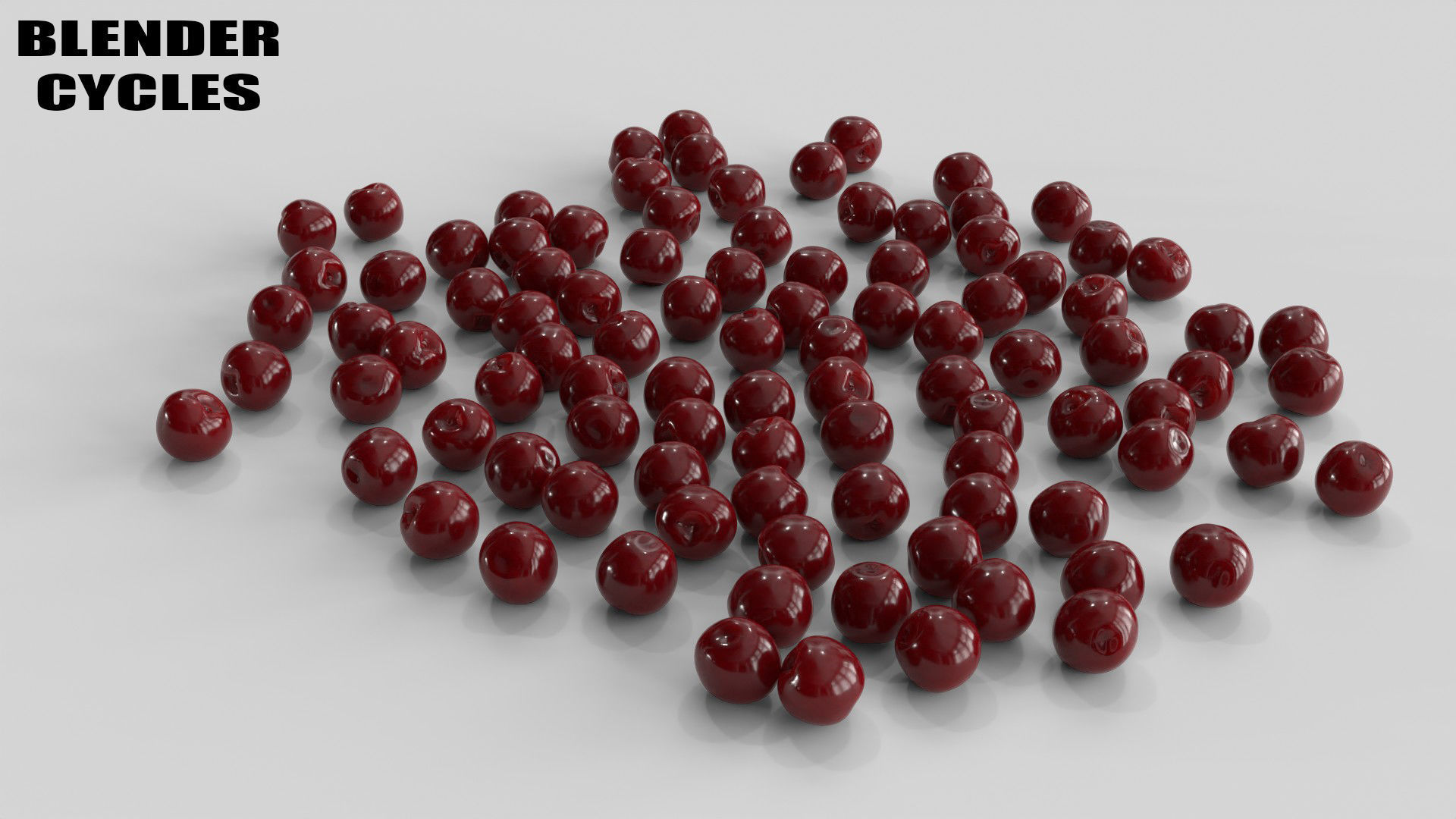 Cherry Heap Low-poly 3D model_15