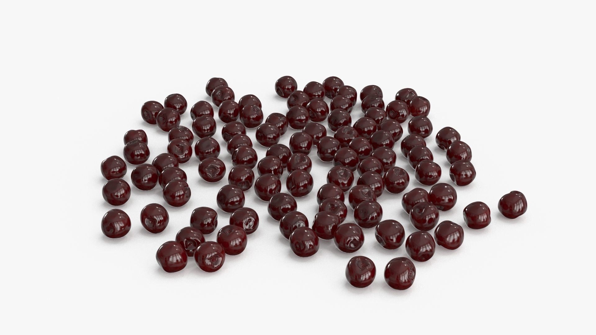 Cherry Heap Low-poly 3D model_7