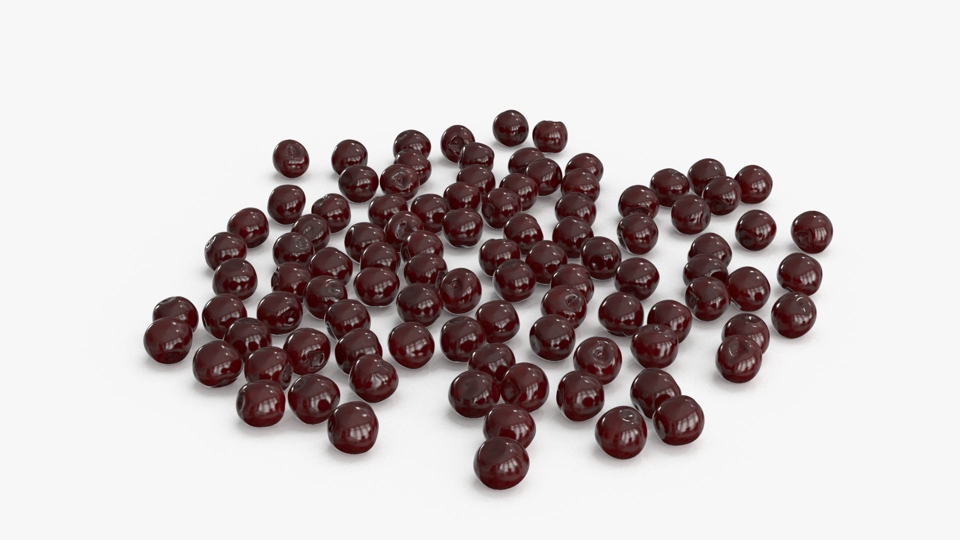 Cherry Heap Low-poly 3D model_12