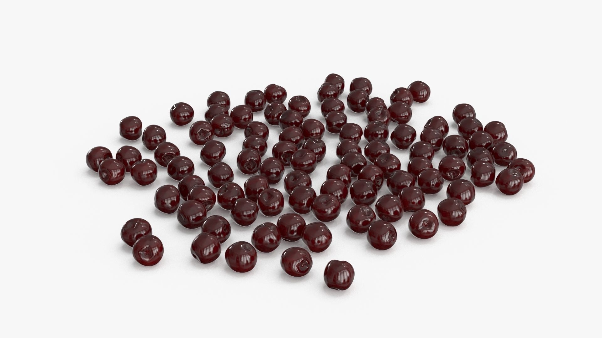 Cherry Heap Low-poly 3D model_5