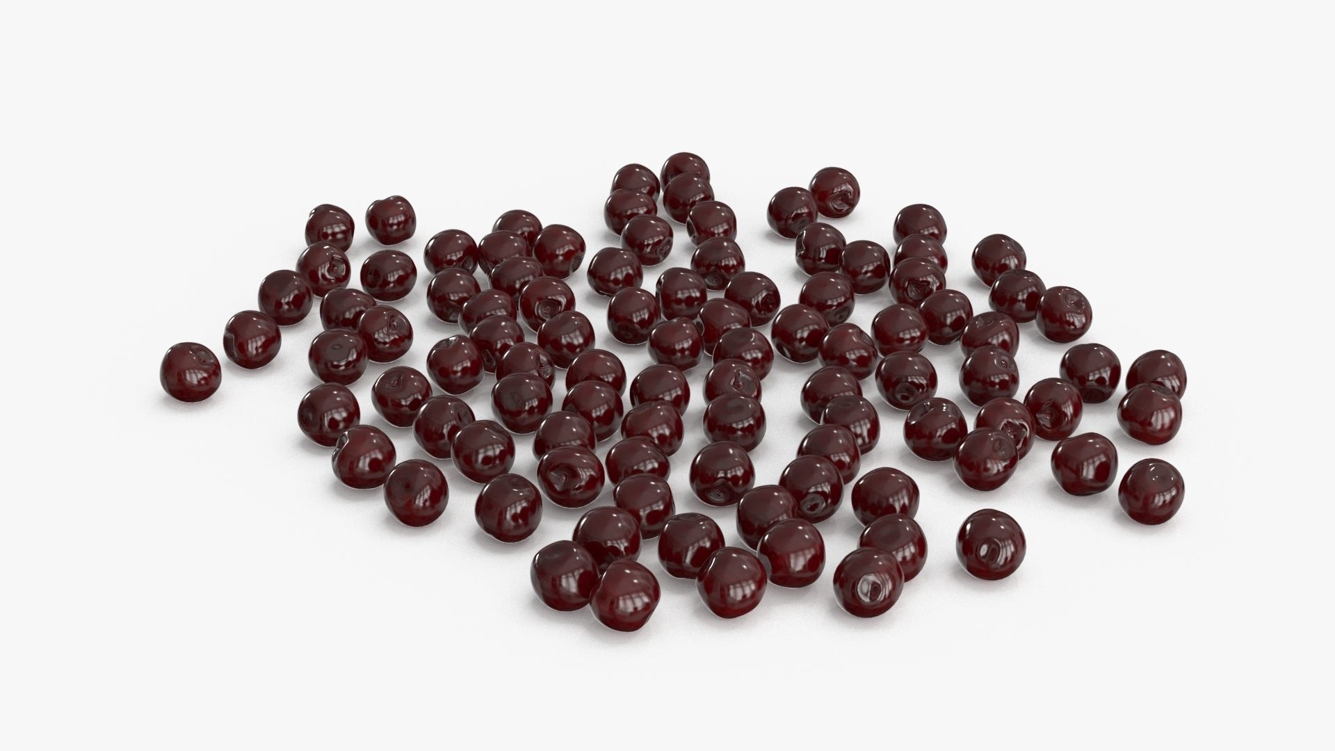 Cherry Heap Low-poly 3D model_2