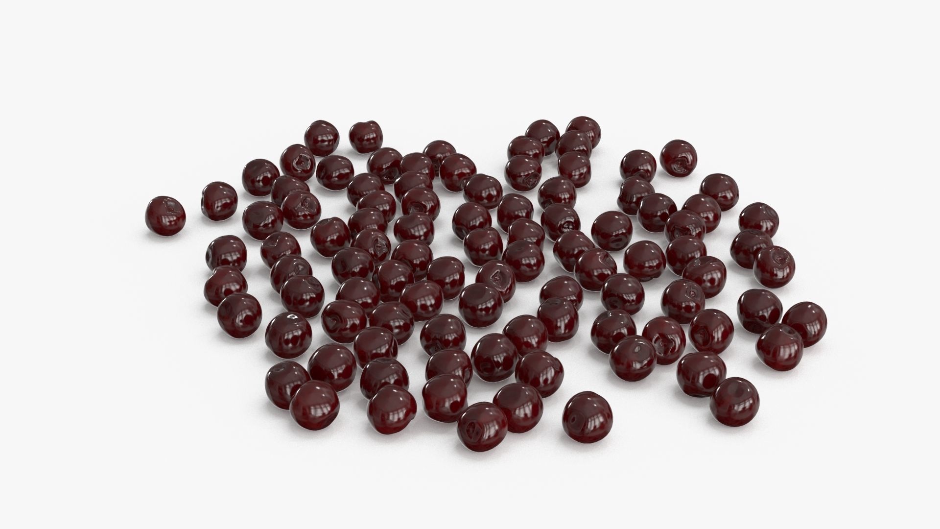 Cherry Heap Low-poly 3D model_13