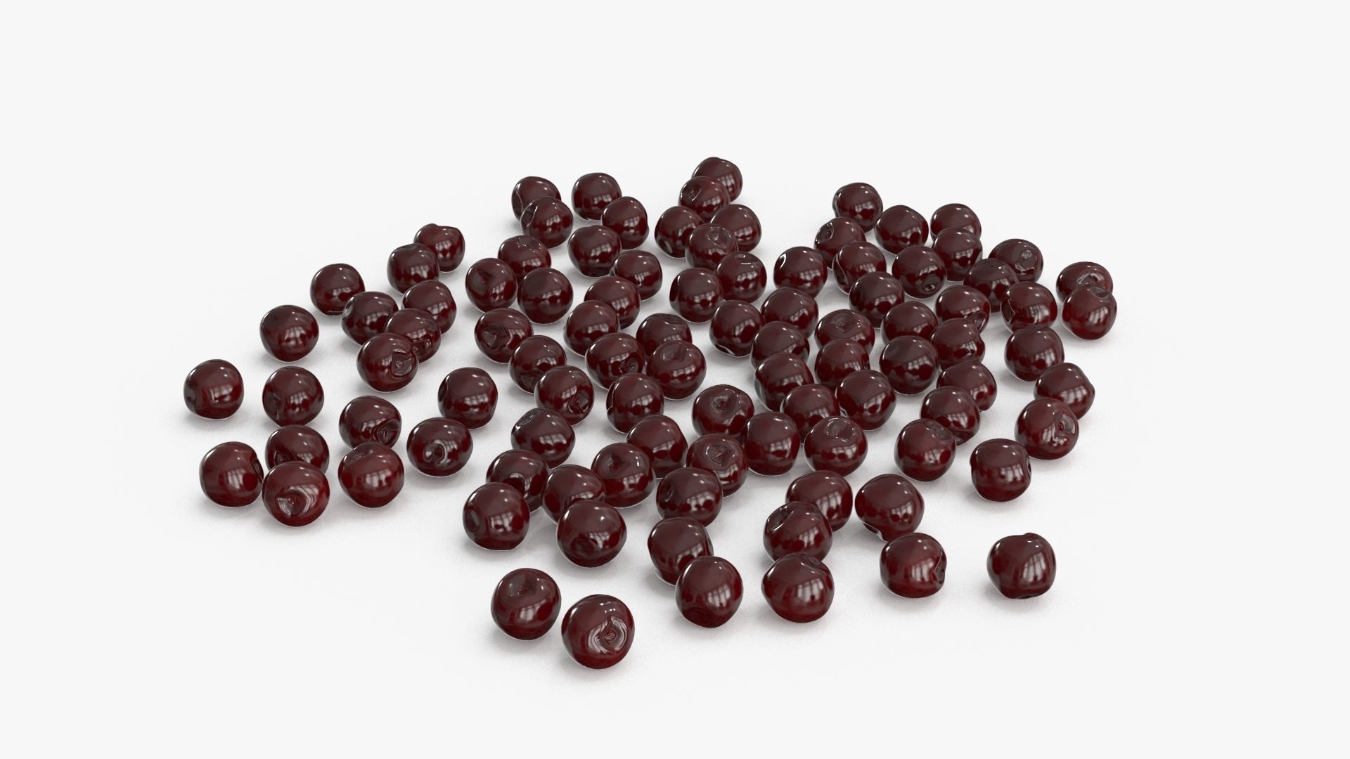 Cherry Heap Low-poly 3D model_6