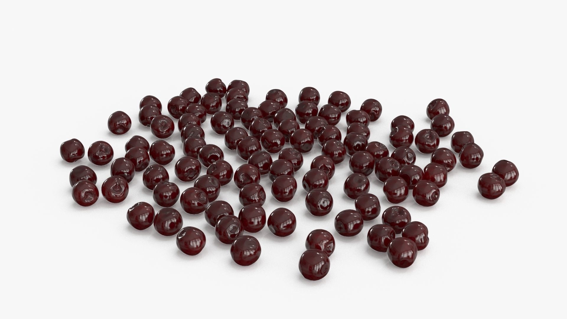 Cherry Heap Low-poly 3D model_9