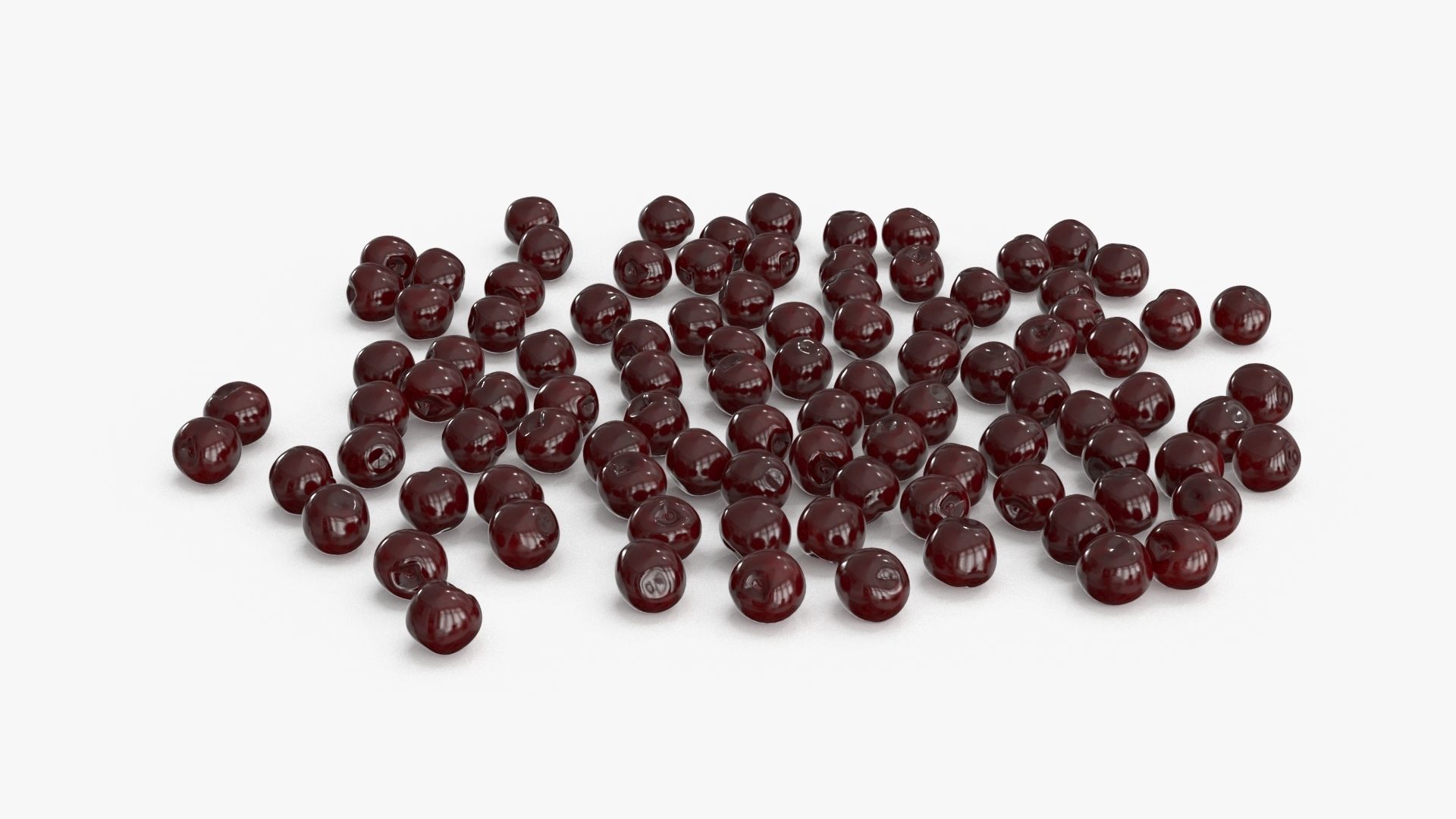 Cherry Heap Low-poly 3D model_4