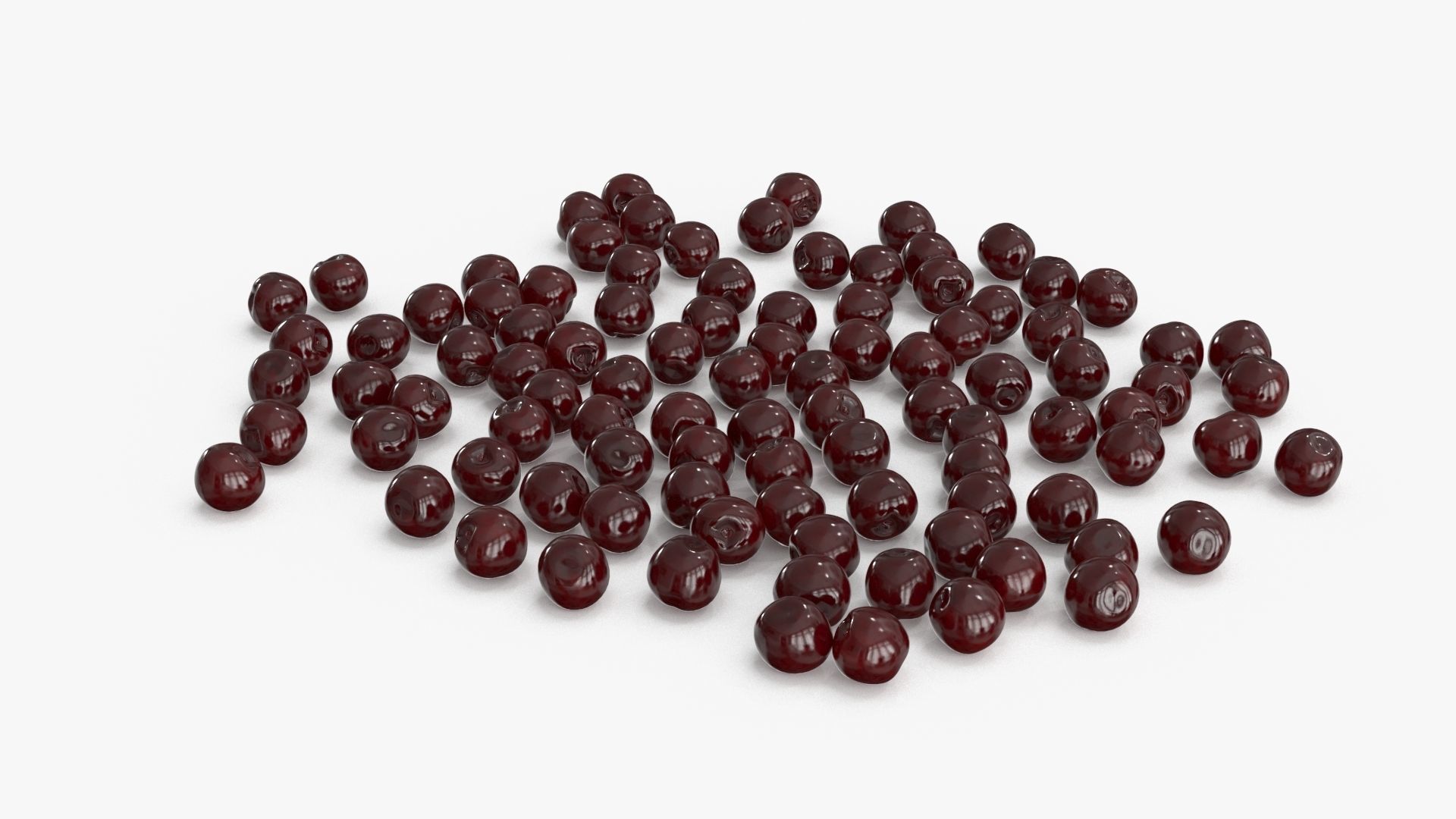 Cherry Heap Low-poly 3D model_3