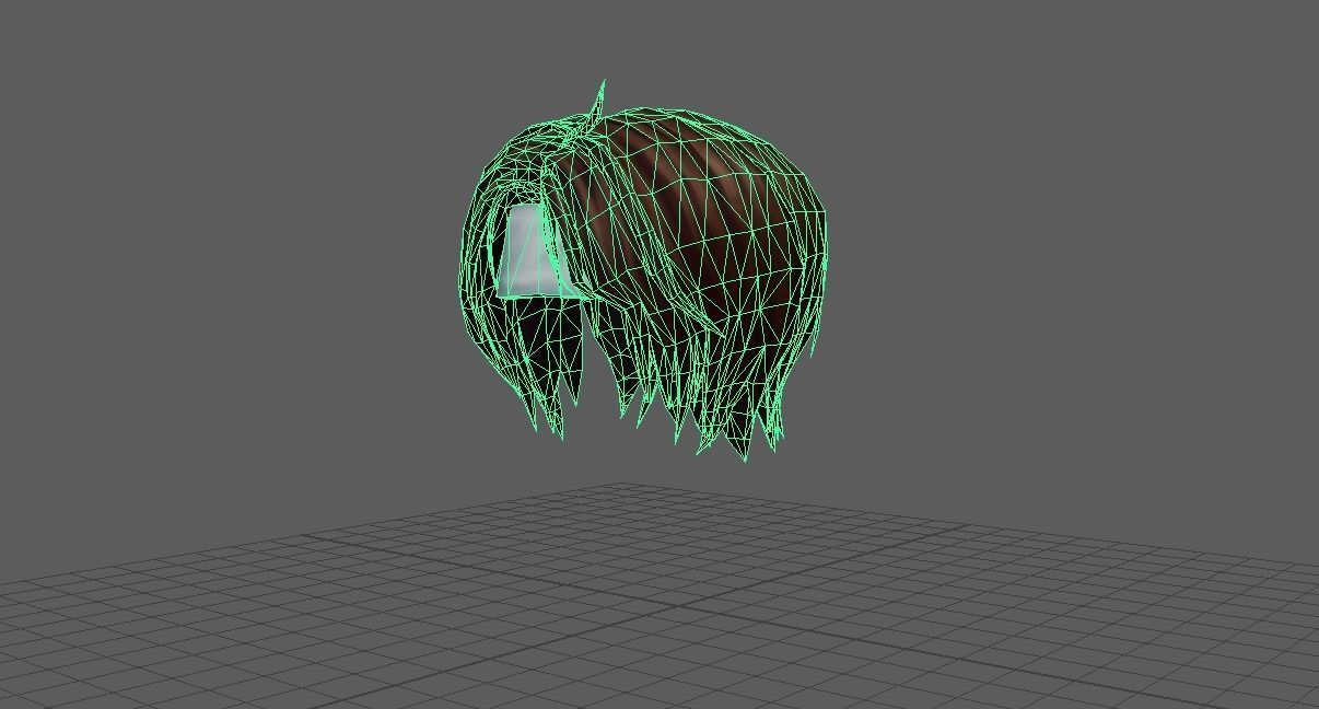 Hairs 3d model Low-poly 3D model_3