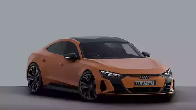 Audi E-TRON GT - Photorealistic Low-poly 3D model