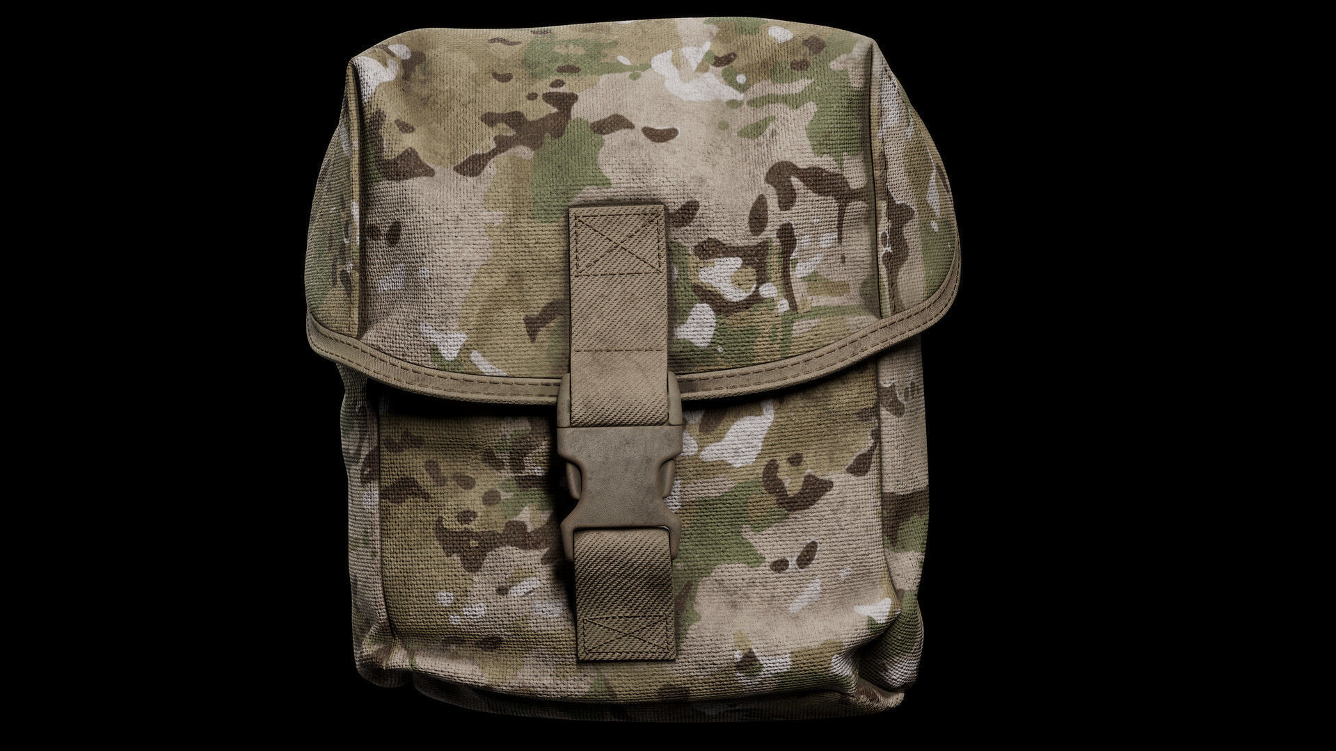Military Pouch 3D model_2