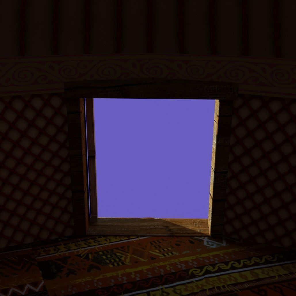 Cartoon Yurt 2 - Low Poly Game Ready Low-poly 3D model_7