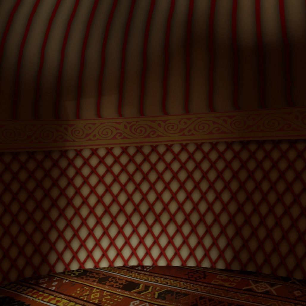 Cartoon Yurt 2 - Low Poly Game Ready Low-poly 3D model_6