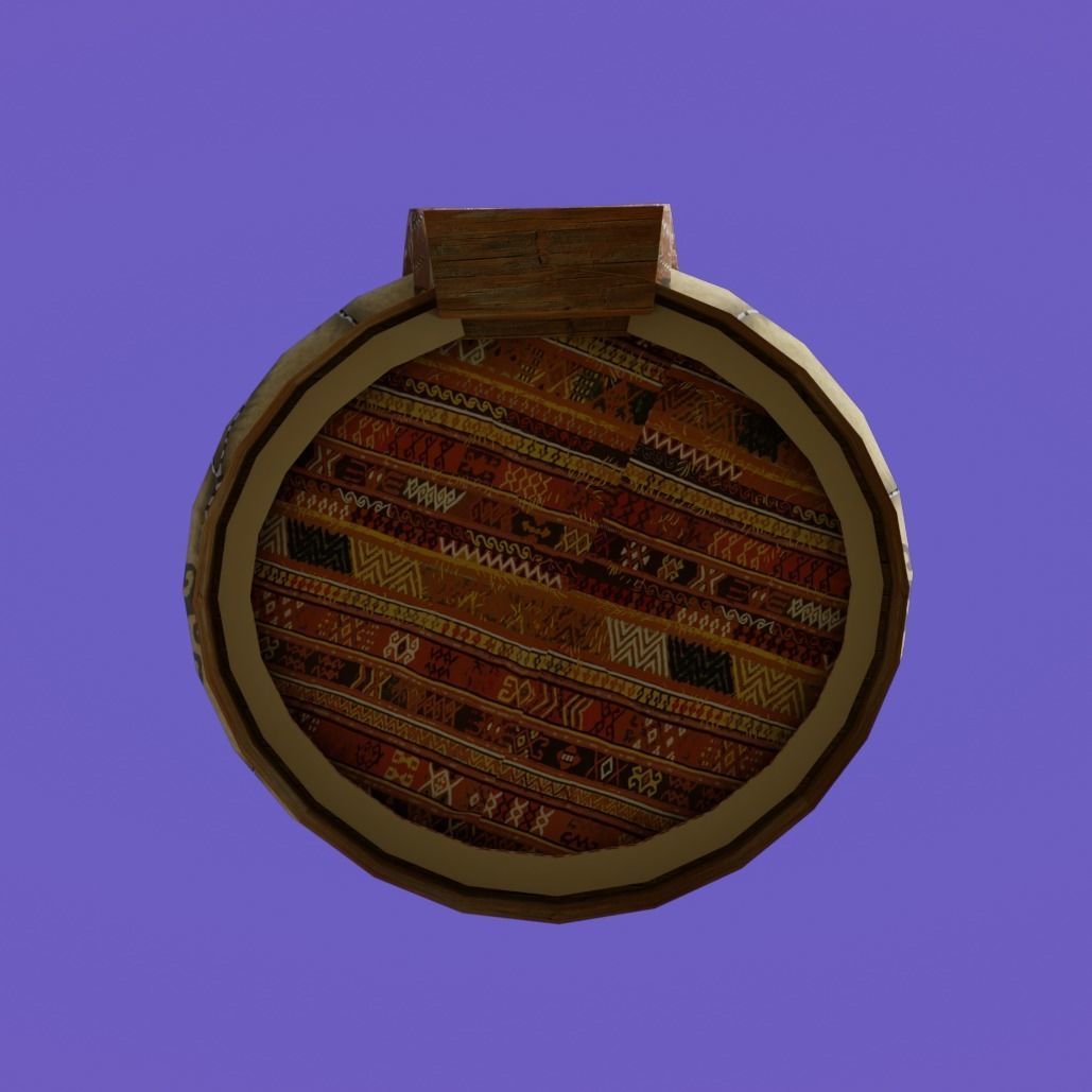 Cartoon Yurt 2 - Low Poly Game Ready Low-poly 3D model_5