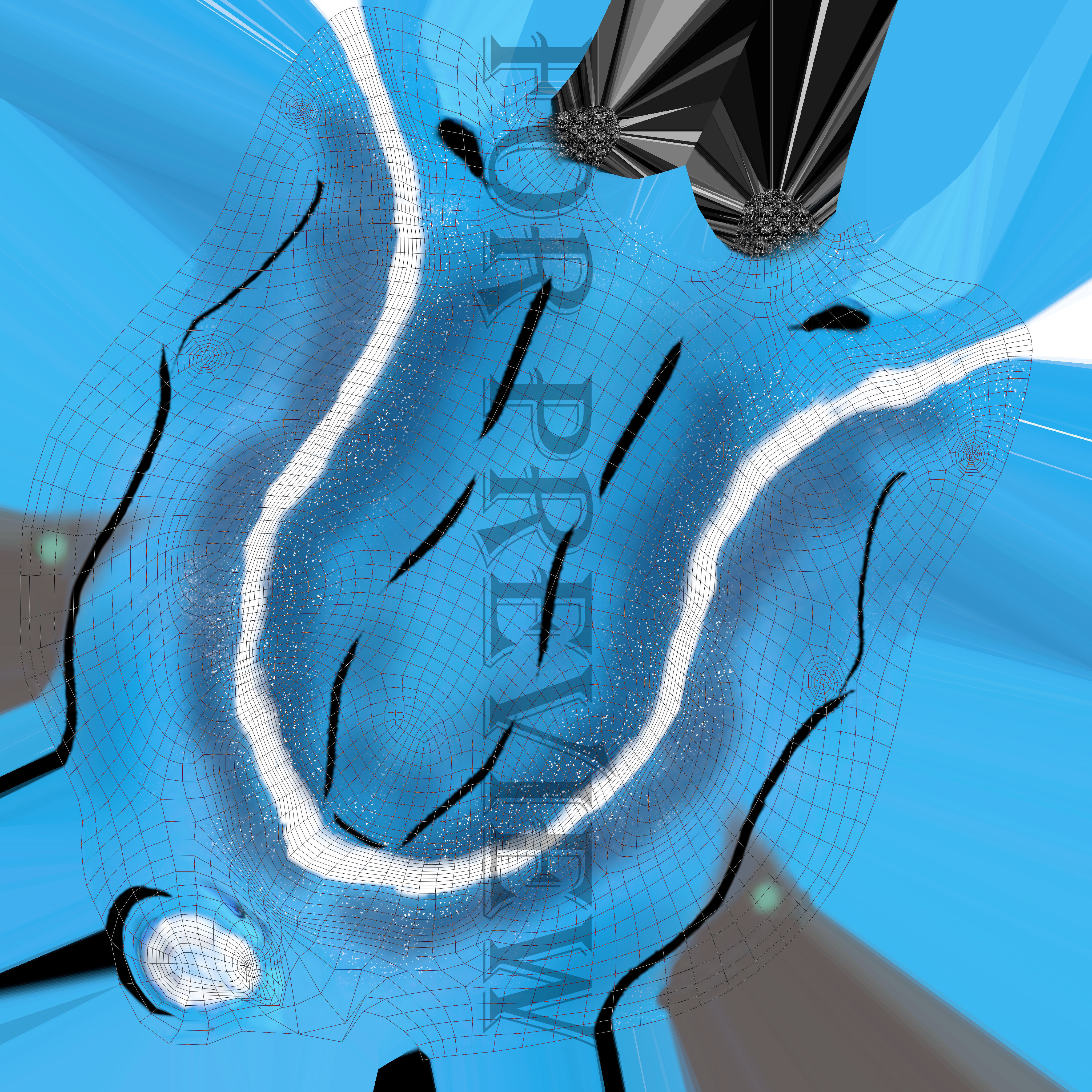 Aqua marine Sea Creature 3D model_14