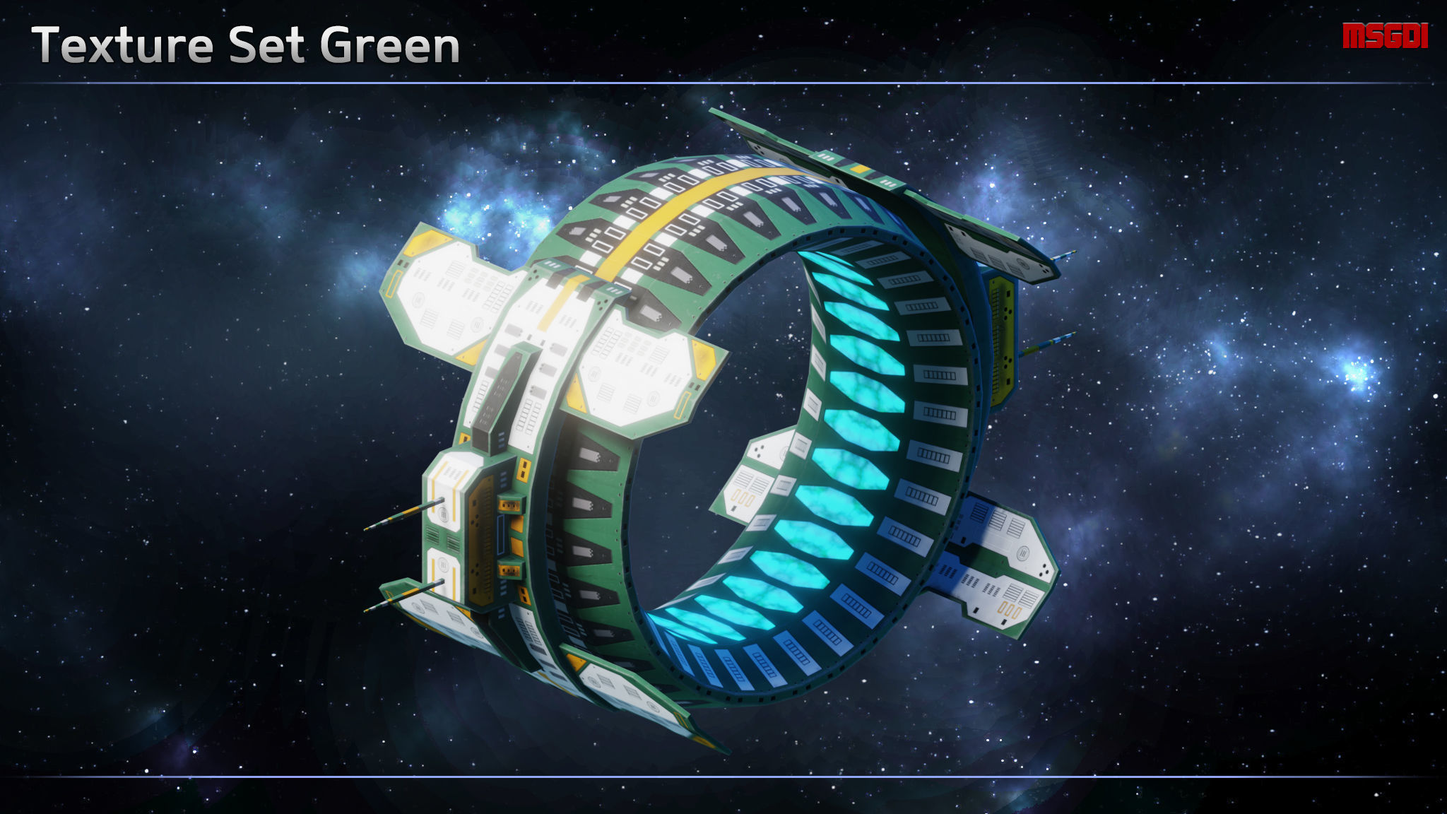 Spaceship Jumpgates Low-poly 3D model_6