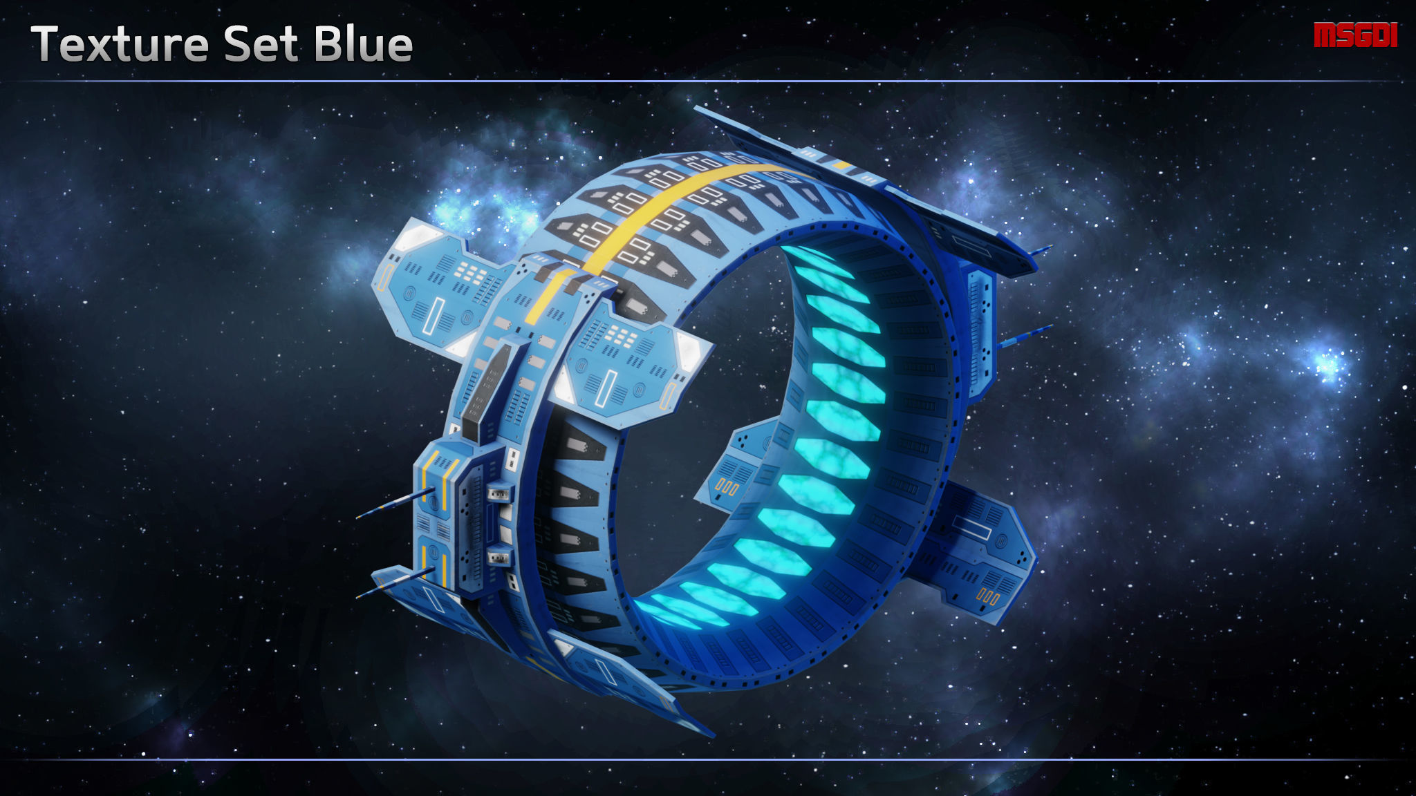 Spaceship Jumpgates Low-poly 3D model_5