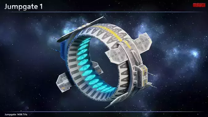 Spaceship Jumpgates Low-poly 3D model