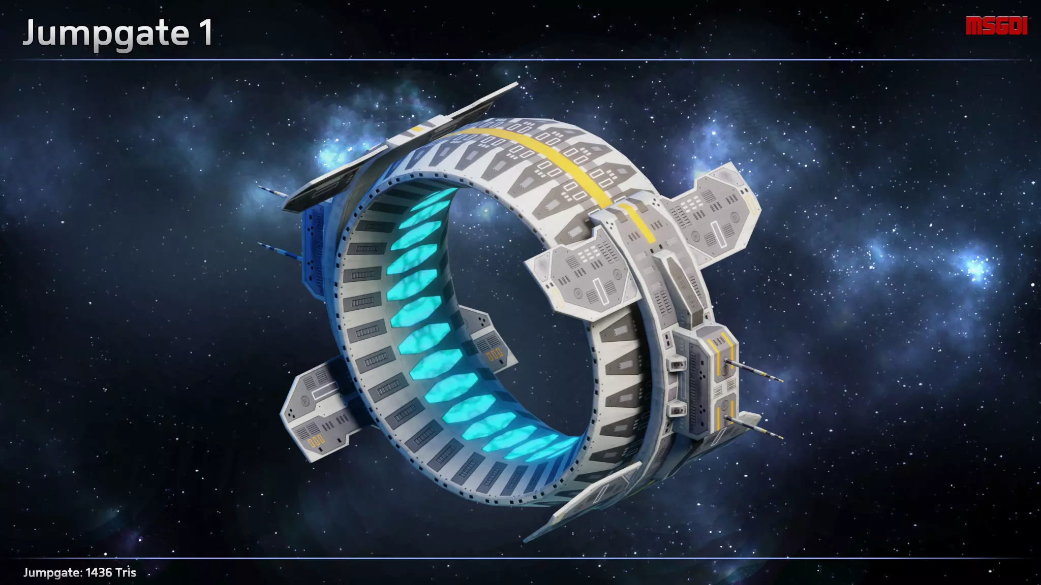 Spaceship Jumpgates Low-poly 3D model_0