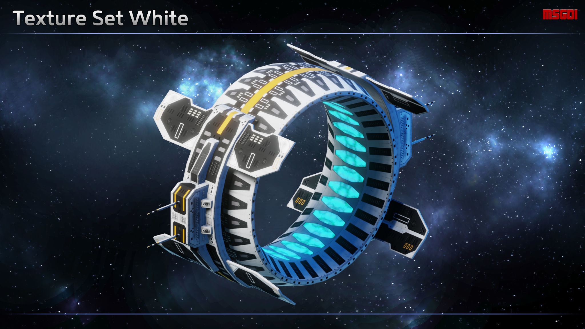 Spaceship Jumpgates Low-poly 3D model_9