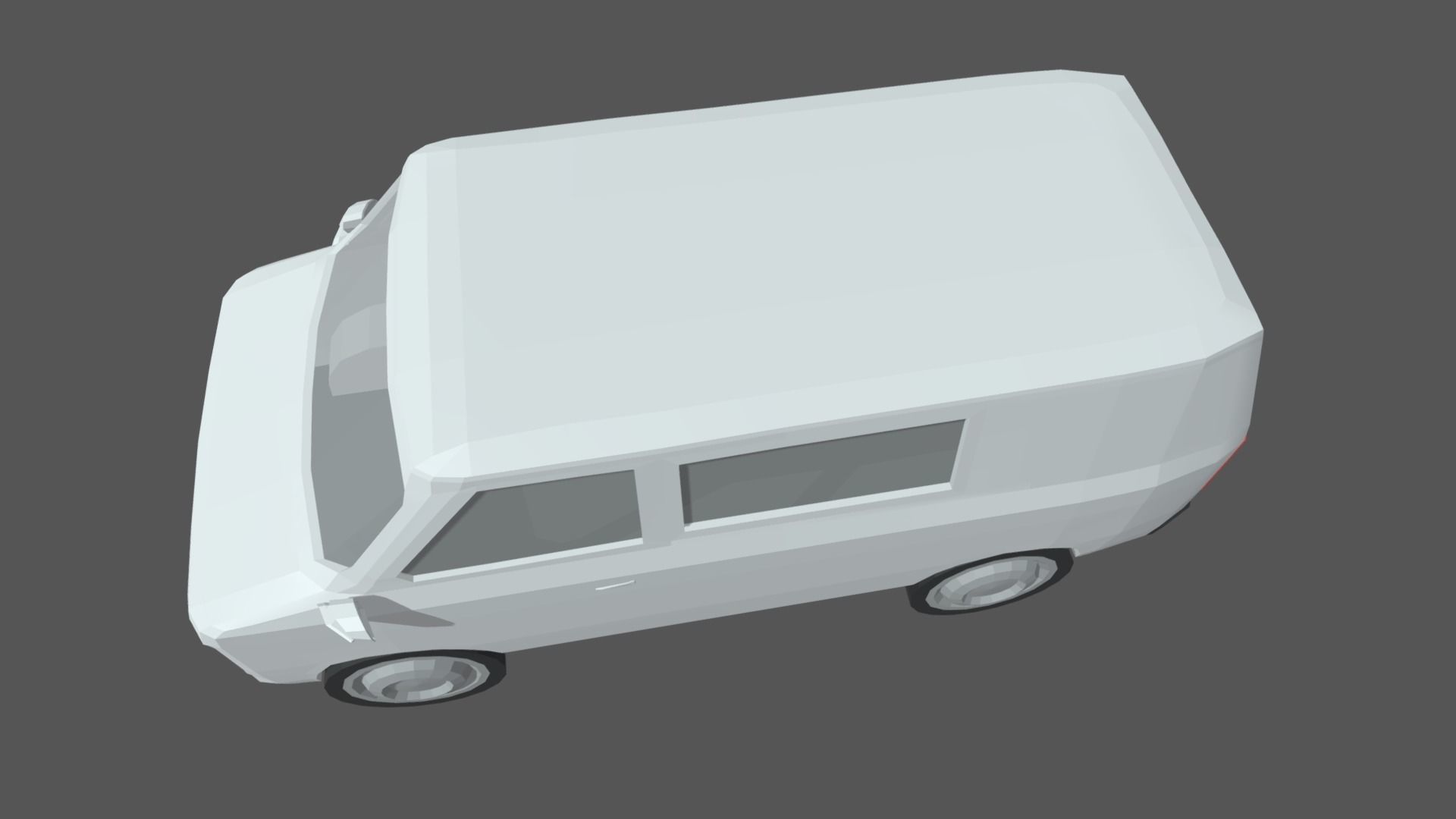 Low Poly Van 01 Low-poly 3D model_3