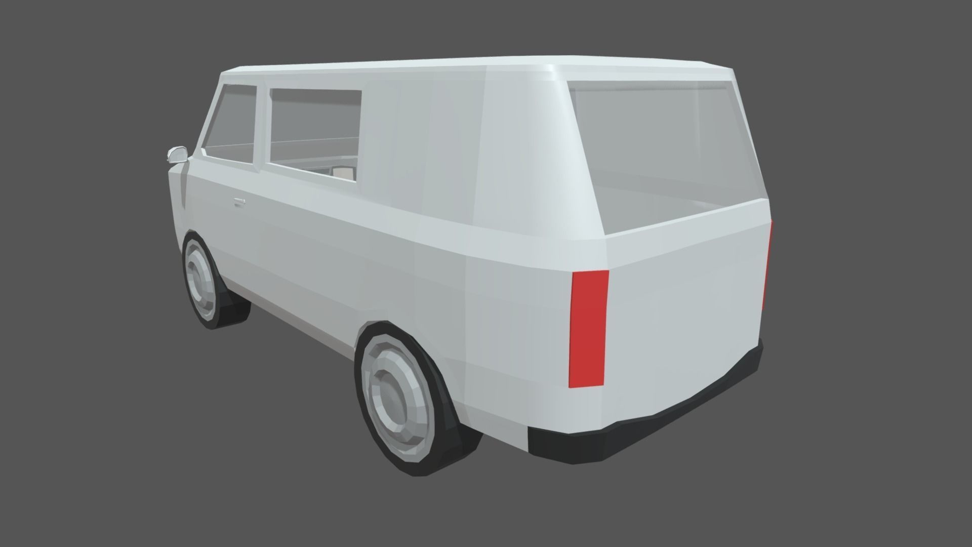 Low Poly Van 01 Low-poly 3D model_1