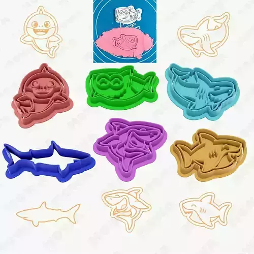 Baby Shark Cookie Cutters set 6 PCS