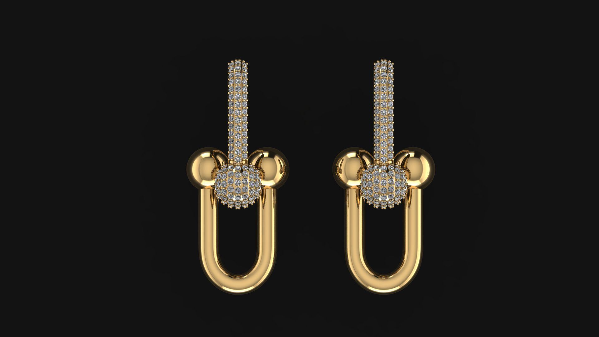 Tiffany Earrings 3D print model_2