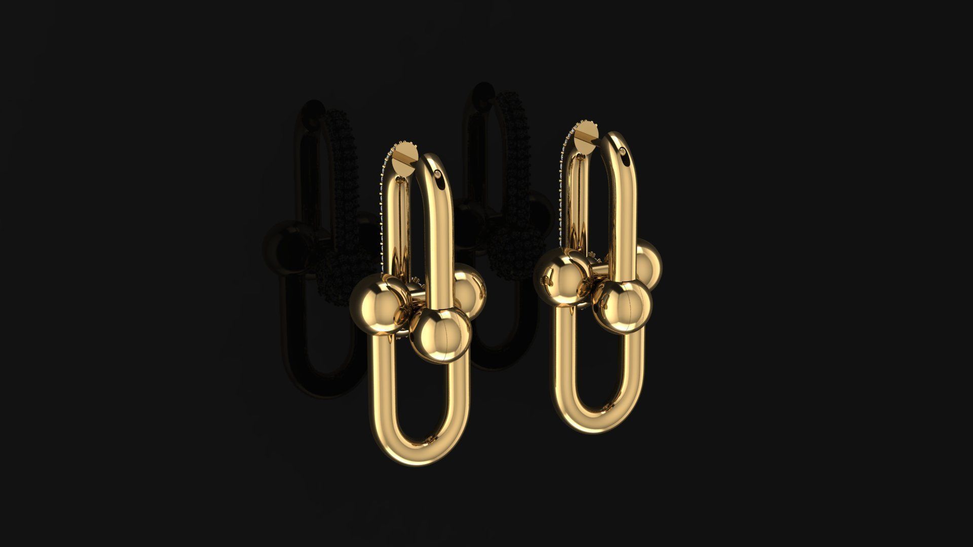 Tiffany Earrings 3D print model_3