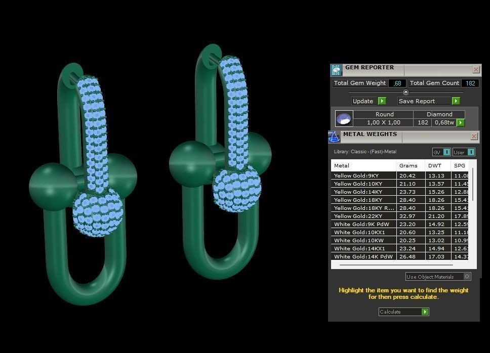 Tiffany Earrings 3D print model_4