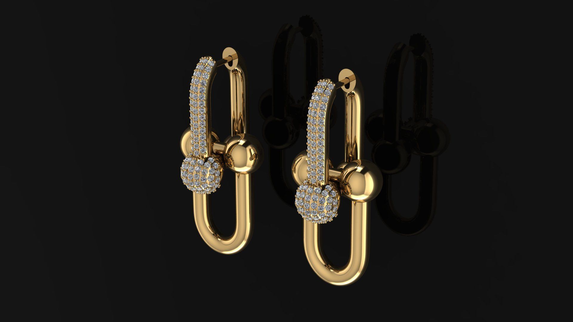 Tiffany Earrings 3D print model_1