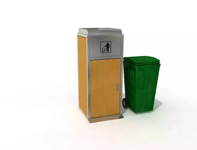 Stainless Litter Bin and Plastic Bin