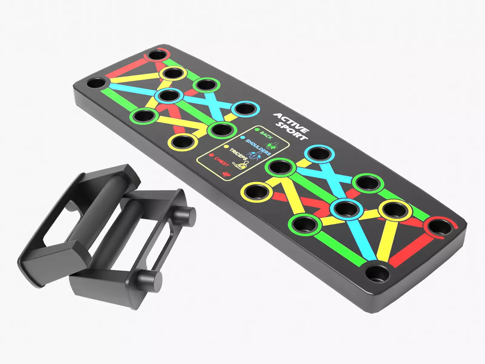 Push Up Board Low-poly 3D model_0