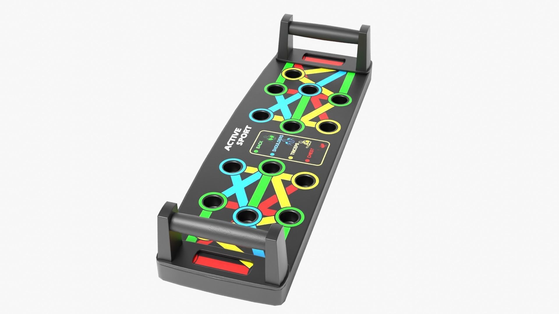 Push Up Board Low-poly 3D model_9