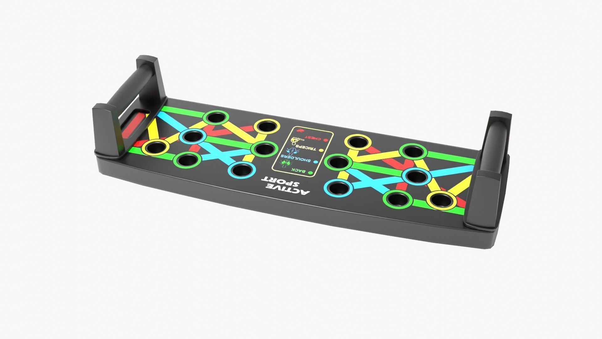 Push Up Board Low-poly 3D model_6