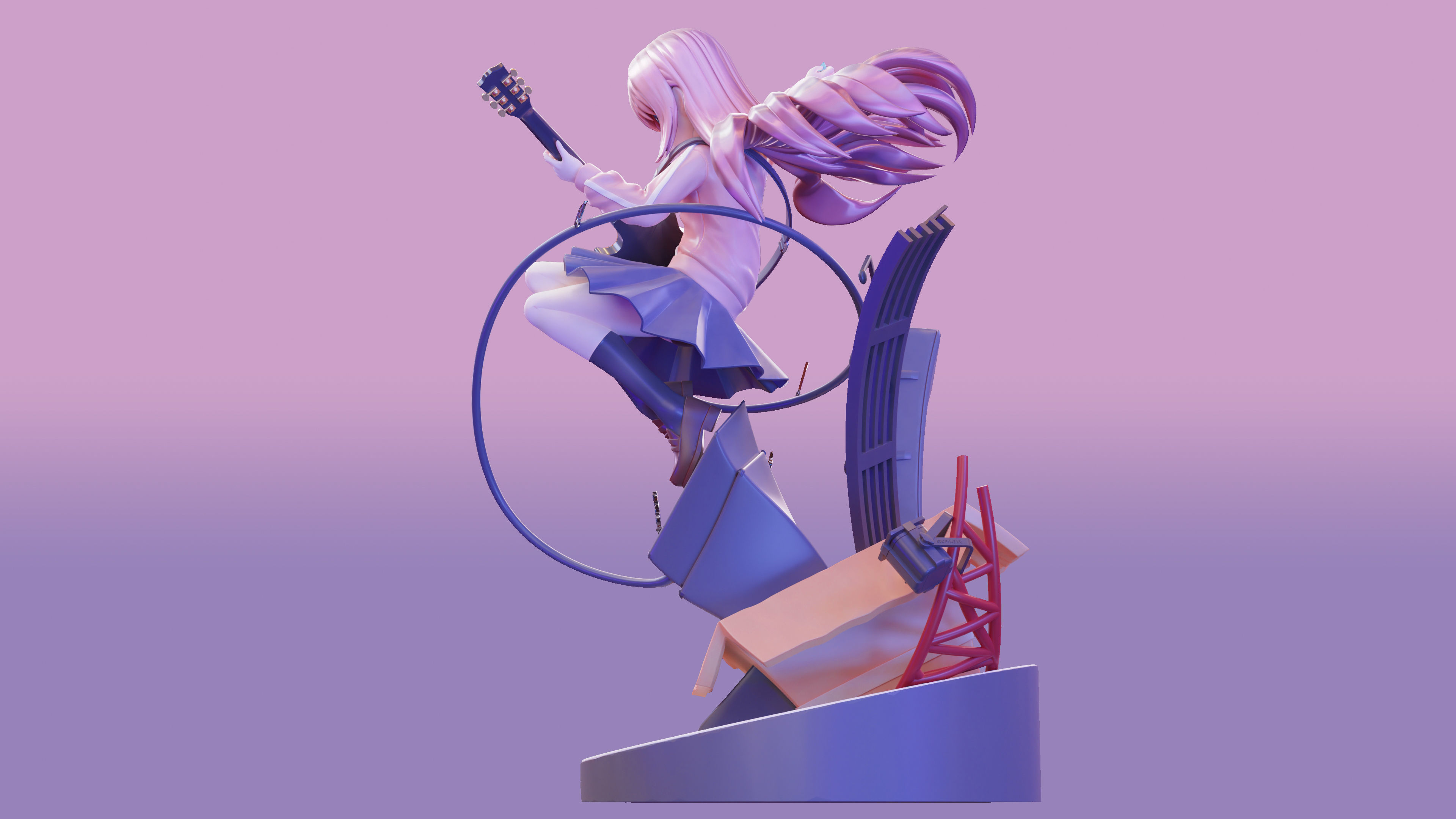 Hitori Gotoh - Bocchi The Rock 3d Print Figure 3D print model_16