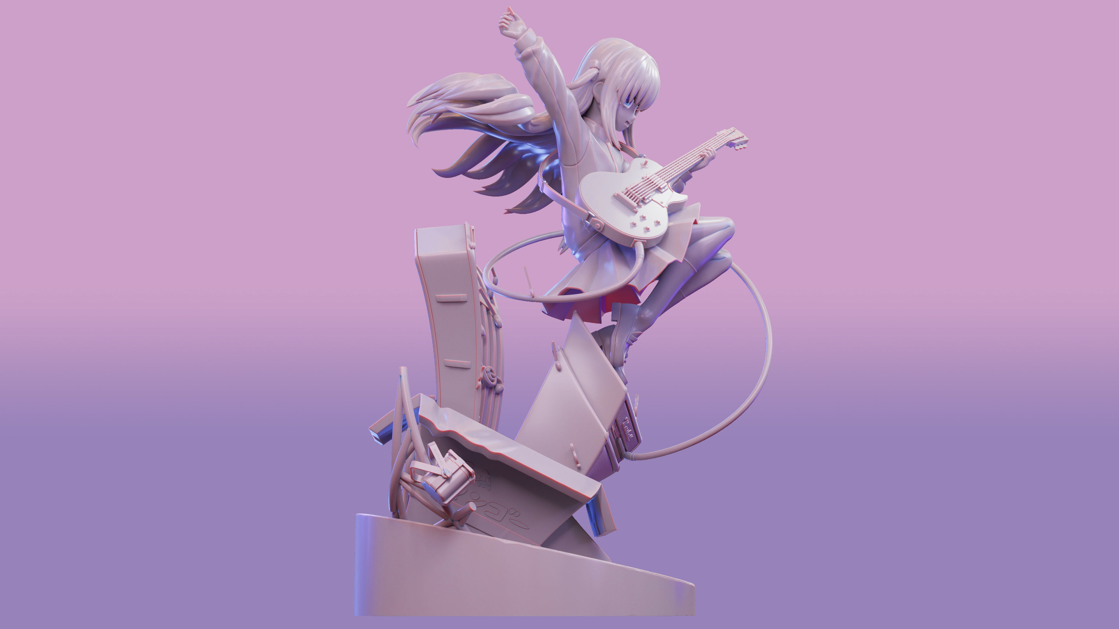 Hitori Gotoh - Bocchi The Rock 3d Print Figure 3D print model_28