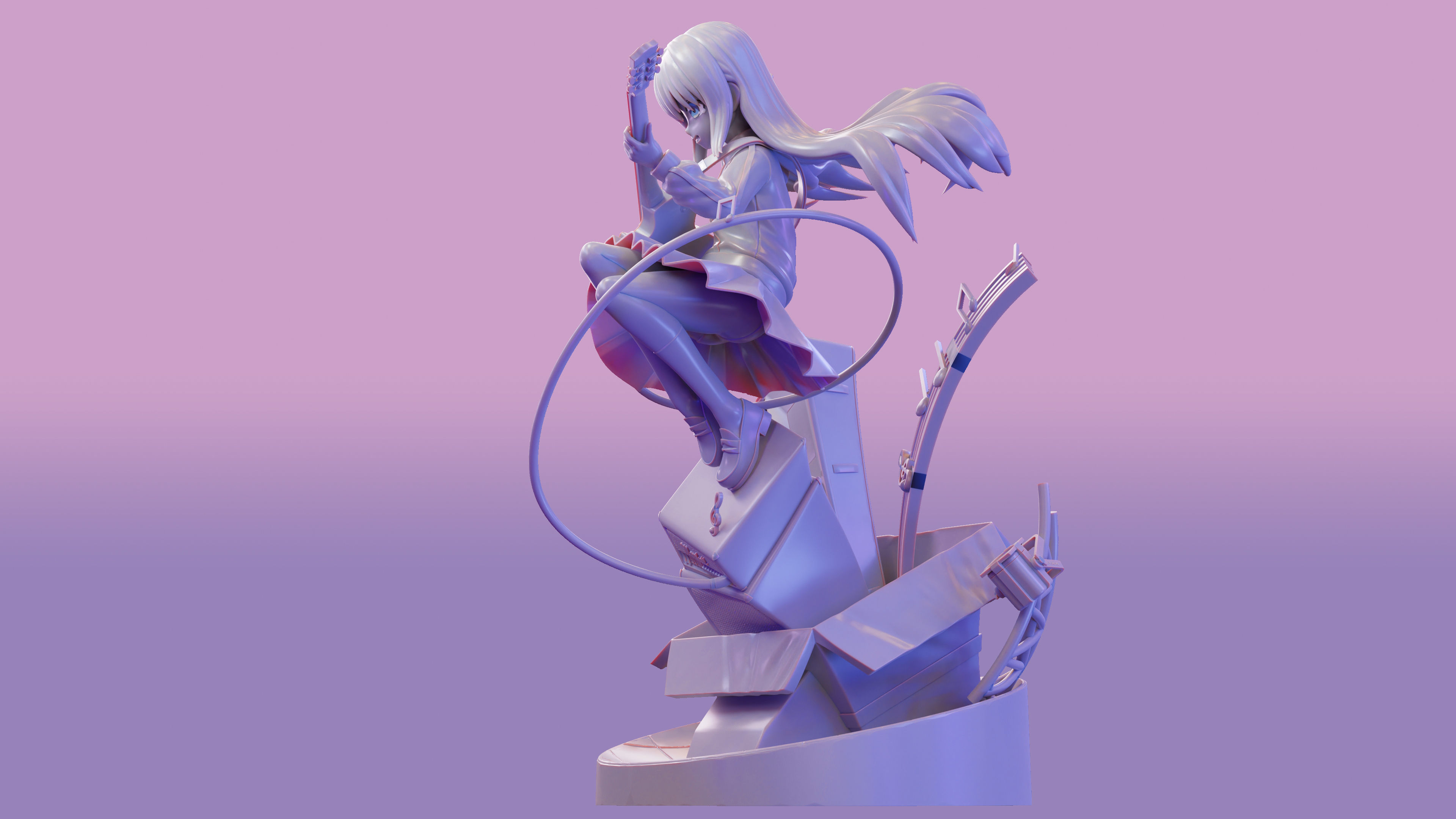 Hitori Gotoh - Bocchi The Rock 3d Print Figure 3D print model_26
