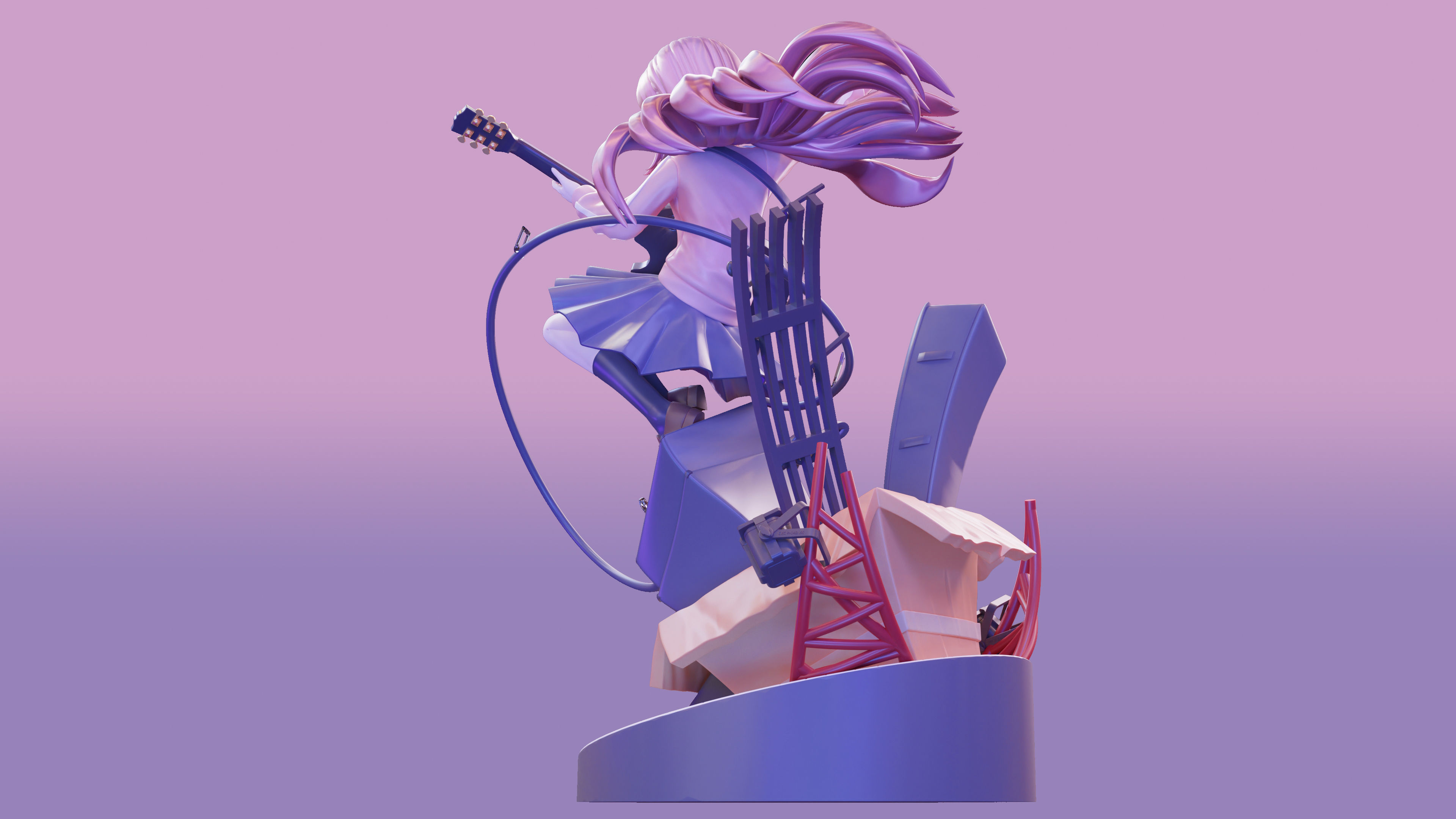 Hitori Gotoh - Bocchi The Rock 3d Print Figure 3D print model_17