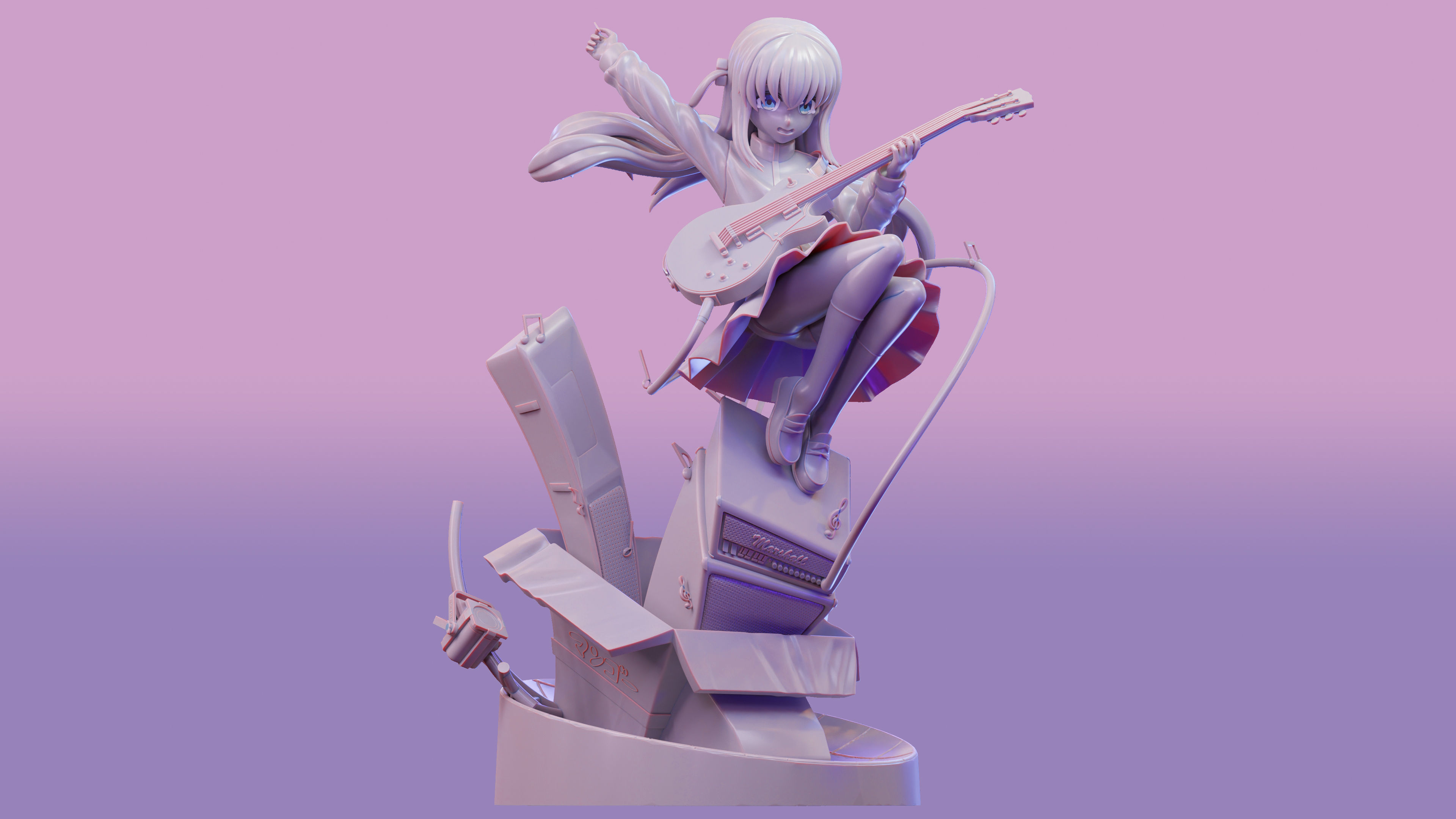 Hitori Gotoh - Bocchi The Rock 3d Print Figure 3D print model_24