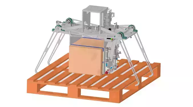 Carton Pallet Gripper for Robot Pallettizing 3D model