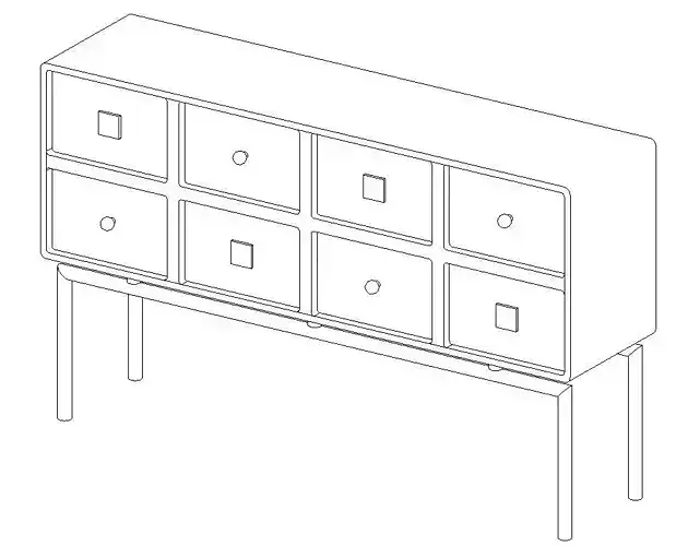 DECOR CABINET - REVIT 3D model