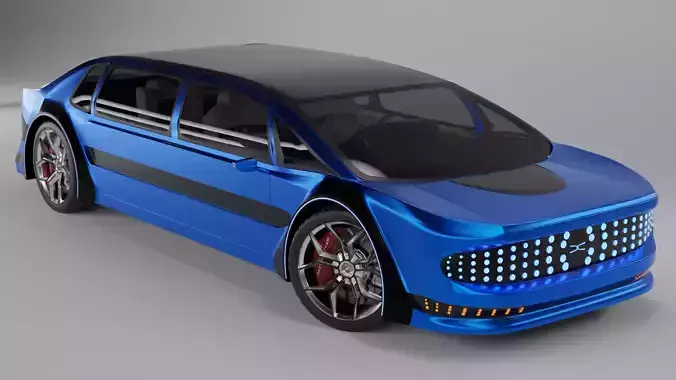 Generic Concept car Free low-poly 3D model