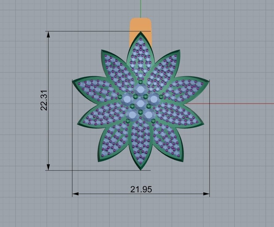 Ring and Earrings in flower style 3D print model_5