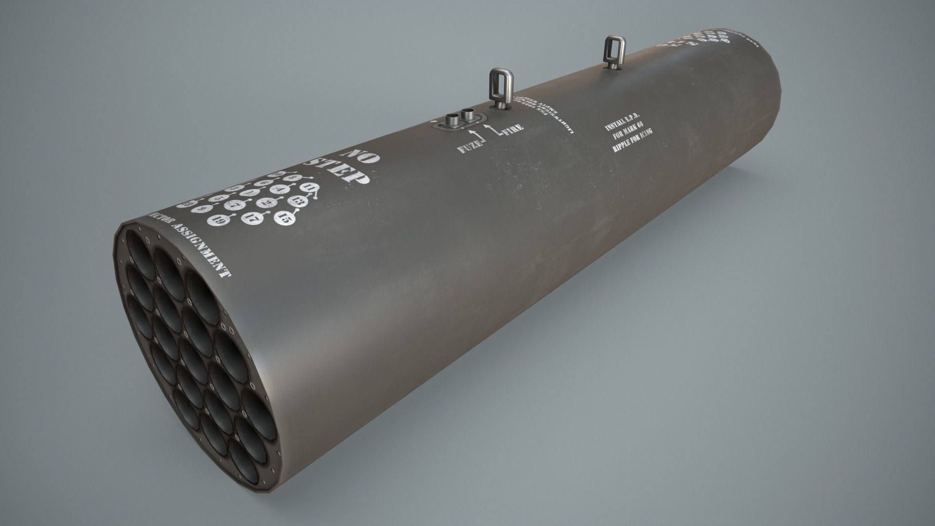 Missile Launcher M-261 Low-poly 3D model_3